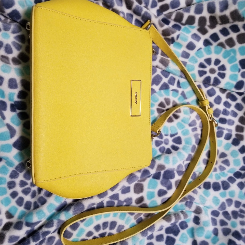 DKNY Yellow Leather Purse